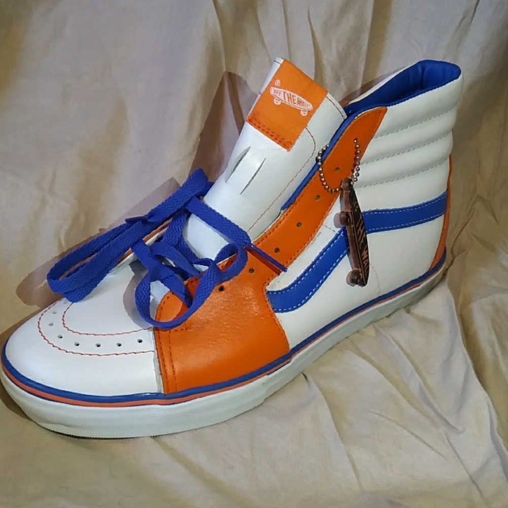 NIB Vans VAULT Sk8-HI Leather LX Vermillion
